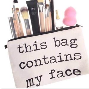 This bag contains my face Cosmetic Bag.